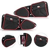 KEMIMOTO Door Bags Compatible with RZR, Upgraded Zipper Storage Bags with Cup Holder and Removable Knee Pad Compatible with 2