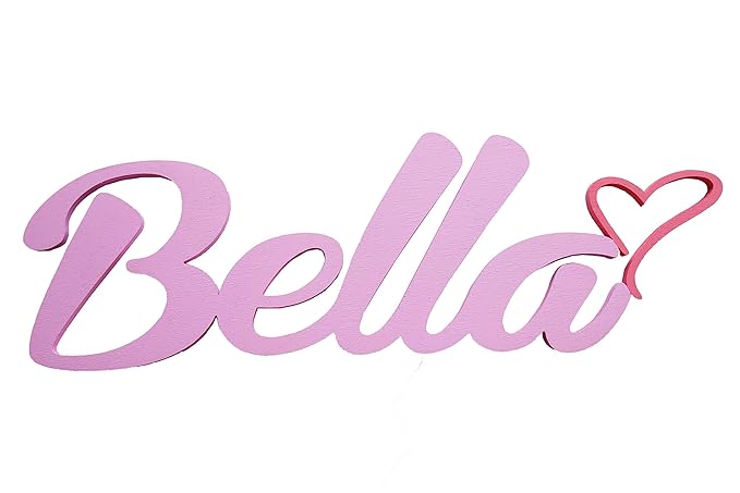 Mädchen oder Junge Name Tür Vorlagen mit einem Herz, Bella, personalisierbar Tür Schilder, Kinderzimmer-Custom Geschenke, Geb