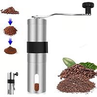 Macinacaffè manuale con macina in acciaio inox, macina caffè durevole ed elegante, per chicchi di caffè Macinacaffè manuale con macina in acciaio inox, macina caffè durevole ed elegante, per chicchi di caffè