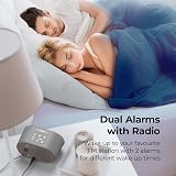 i-box Lite Alarm Clock Bedside FM Radio USB Charging 5 Display Dimmer Grey view 4