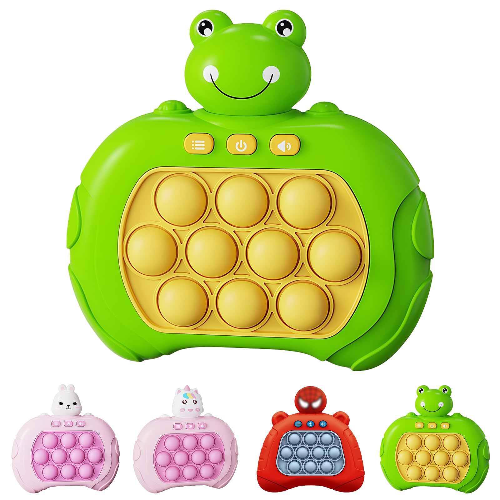 Light Up Pop it Game Quick Push Bubbles Game,Forg Handheld Fast Speed Pushing Game,Poppet Game Sensory Fidget Toys for Autism,Puzzle Pop Game Controller Santa Push Button Toy for Boys Xmas Gifts