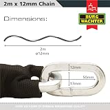 Burg-Wächter GKM 12/200 12mm Diamond Gold Chain Black 2M Sold Secure view 3