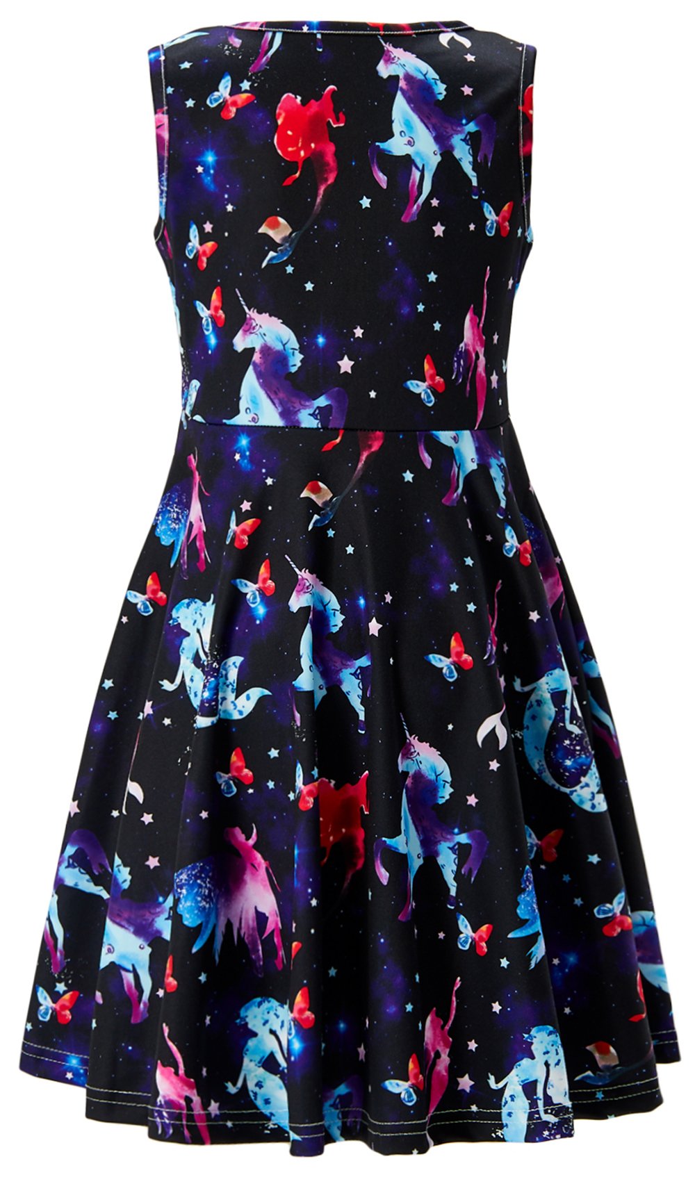 Leapparel Toddler Kids Summer Mermand & Unicorn Dresses Girls Round Neck Floral Casual Rainbow Tunic Green Horse Clothing 5T