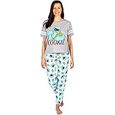 Disney Women's Pajama 2 piece Set, includes Tee and Sleep Pants