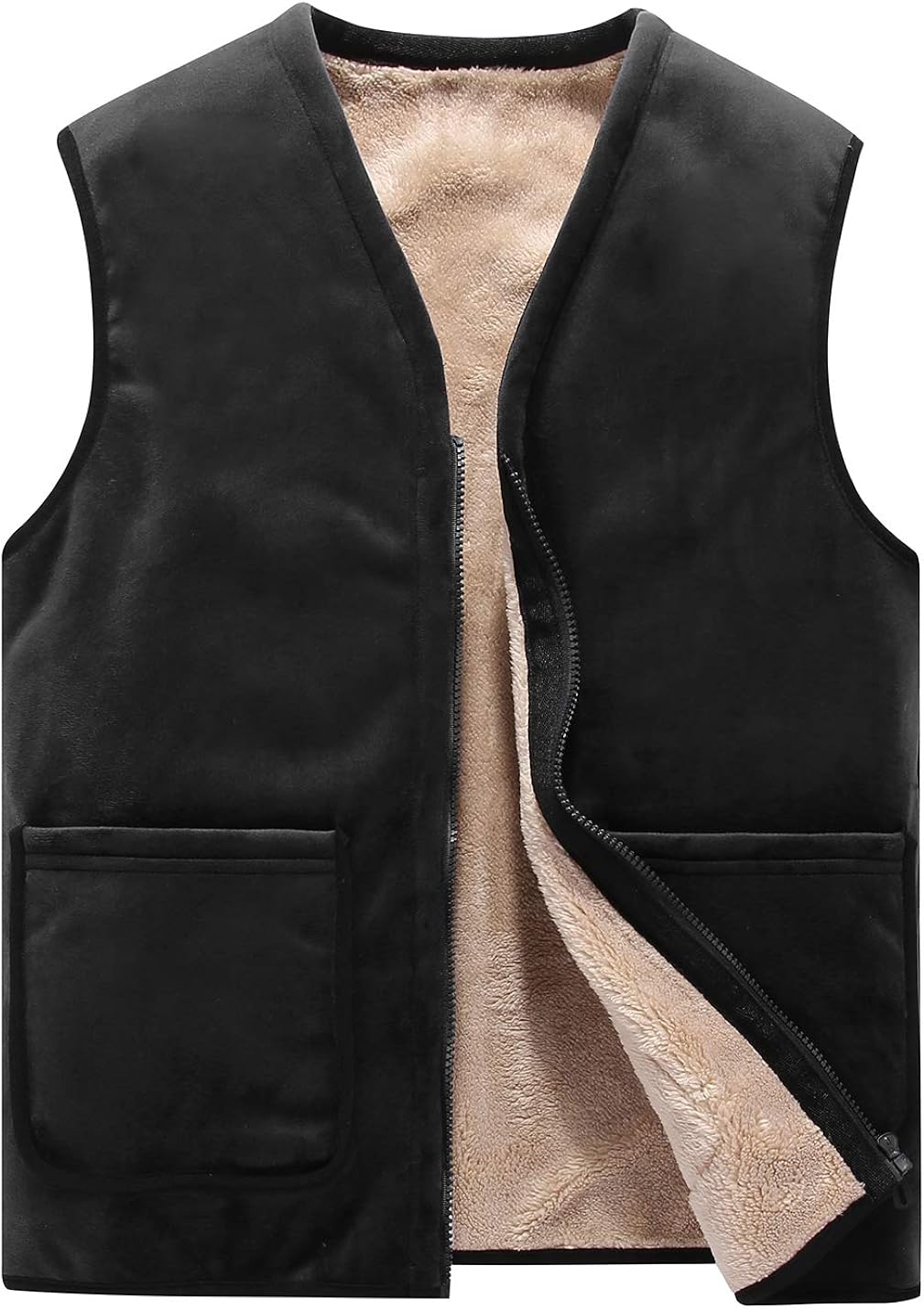 zip up fleece vest