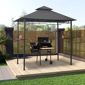 VidaXL BBQ Gazebo Steel Outdoor Canopy 