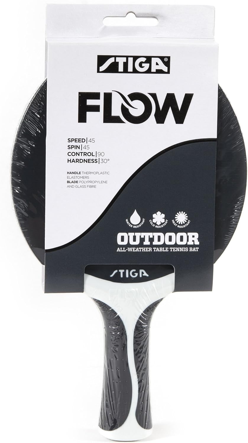 STIGA Flow Water and Shock Resistant Indoor/Outdoor Table Tennis Racket (Black) : Ping Pong Paddle Outdoor : Sports & Outdoors
