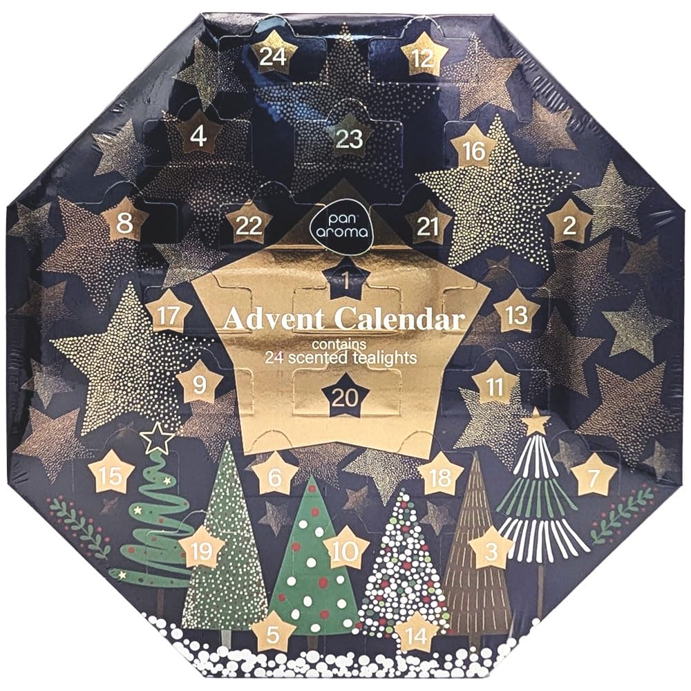 Scented Candle Advent Calendar 2025 | 24-Day Candle Countdown Gift Set for Men & Women | Holiday Decoration & Gift Idea | 24-Day Countdown with Tea Lights & Votive Candles