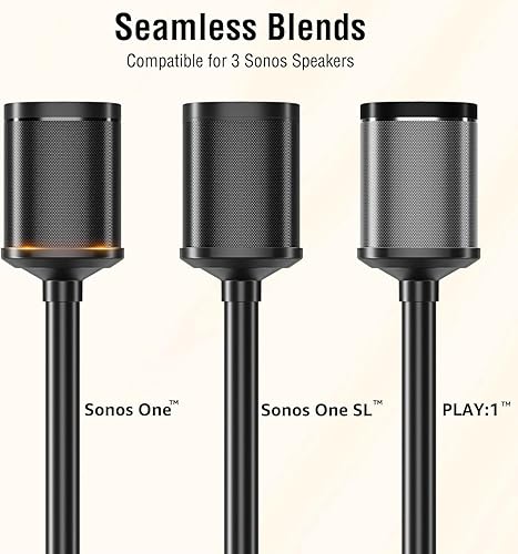 ELIVED Speaker Stands Pair for Sonos One, One SL, Play:1, Height