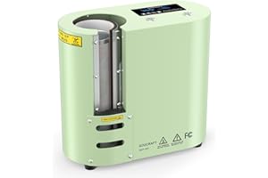 GO2CRAFT Auto Seamless Tumbler Heat Press Machine for Full Print, Automatic Rotation Advanced Cup Heat Press with Fast & Even Heating, 4 Memory Modes for 11-30oz Tumblers, Mug, Glasses(Green)