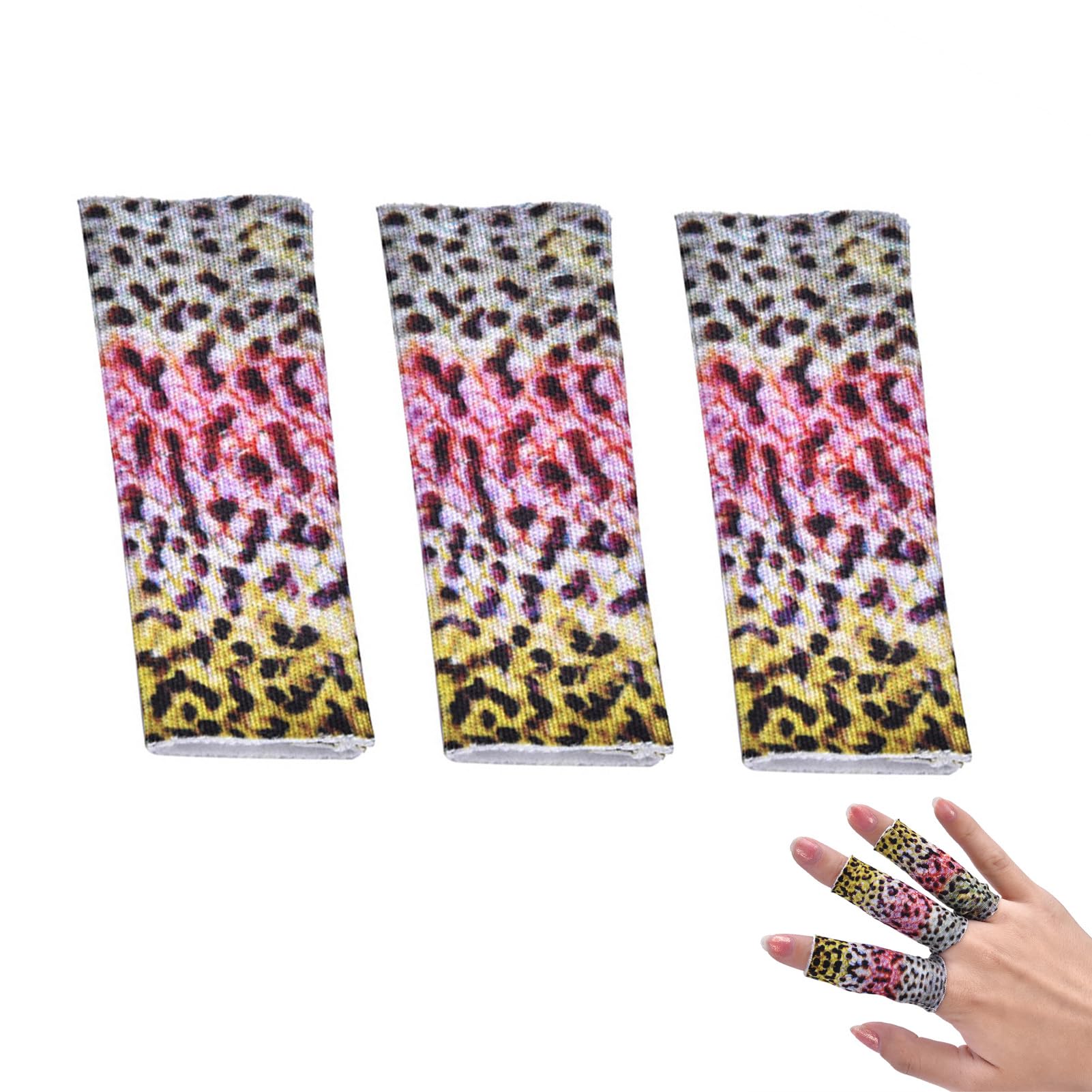 Agatige Fly Fishing Finger Protector, 3pcs Finger Stall Protector Fishing Finger Guard Fly Line Stripping Guard Protective Gear Tool Accessory