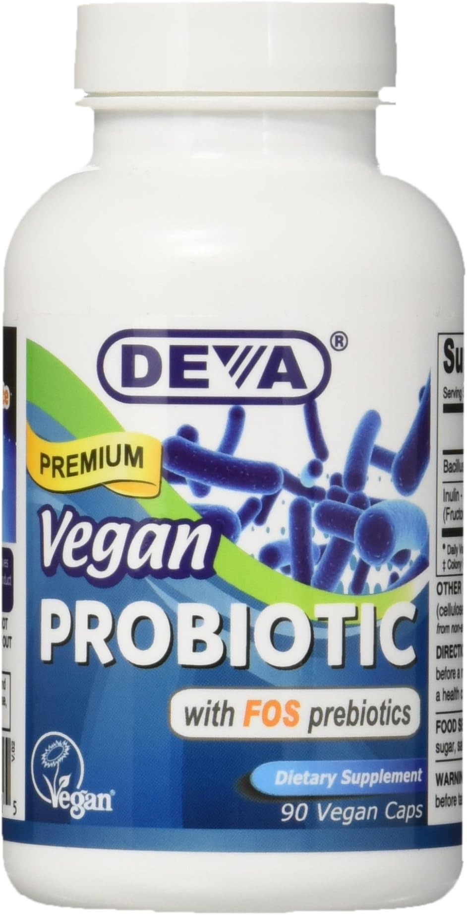 Deva VeganVitamins Probiotic with Prebiotic Vcap, 90 Count