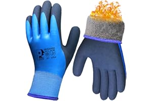 PROGANDA Waterproof Thermal Work Gloves Superior Grip Insulated for Cold Weather Gardening Car Outdoor Winter Multipurpose