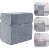 Under Desk Foot Rest, ROYALAY Ergonomic Office Footrest with 3 Adjustable Heights, High-Density Memory Foam Leg Rest for Home, Travel, Airplane with Washable Cover