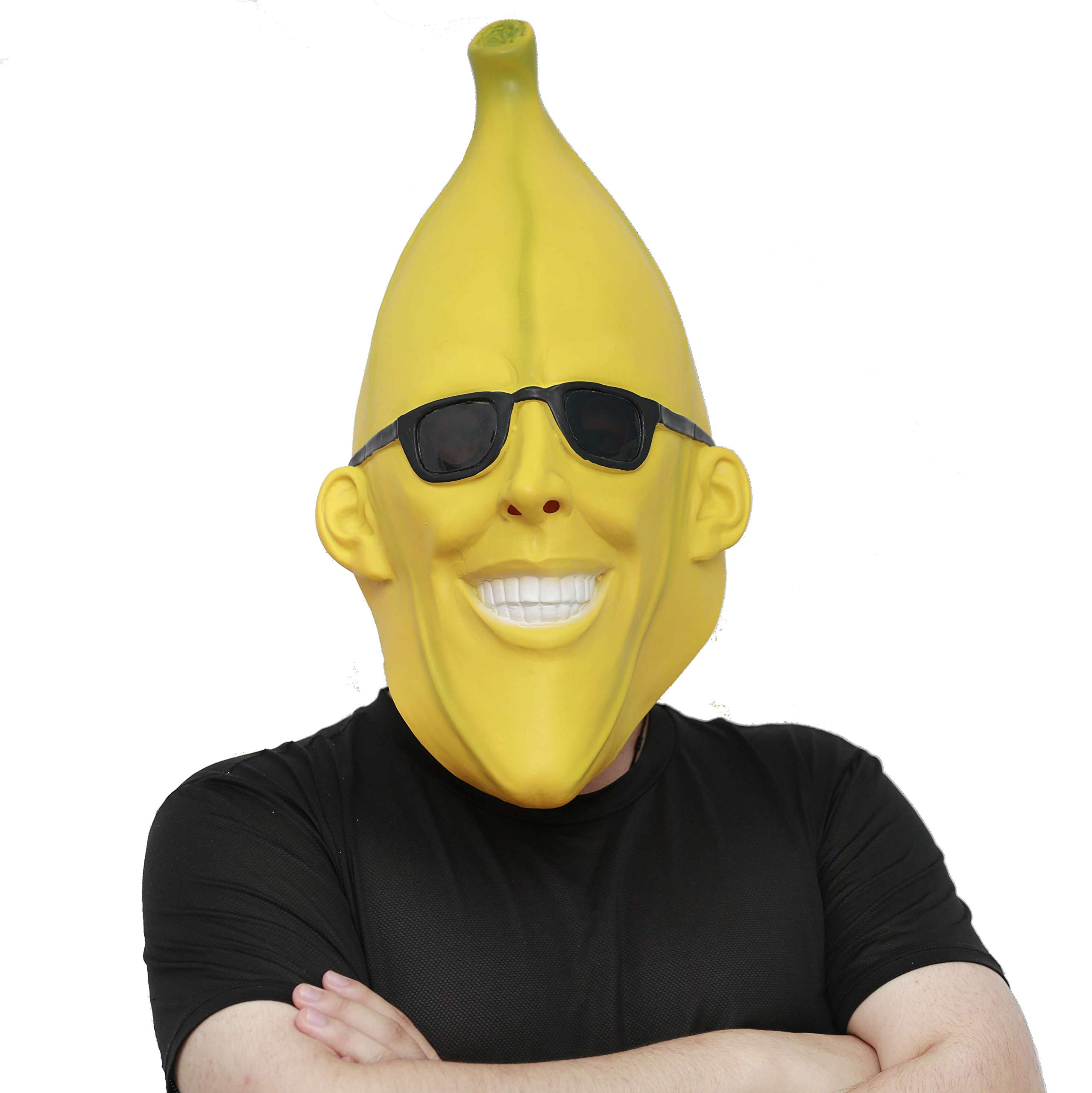 CreepyParty Banana Latex Costume Mask for Parties and Festivals