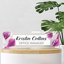 Custom Name Plate for Desk, Acrylic Office Decor