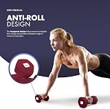 KAYMAN Neoprene Dumbbells Set 1-10kg with Anti-Slip Coating and Poster view 5