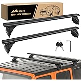 Nilight Roof Rack Cross Bars Fit for Jeep Wrangler 2007-2026 08 09 20 21 22 23 24 25 JK JL Gladiator JT 2&4 Door Aluminum Rail Crossbars with Anti-Theft Lock for Rooftop Cargo Carrier Luggage Box Tent