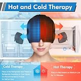 yenlk Migraine Relief Cap Reusable Cold Hot Therapy Head Wrap Black view 3