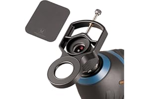 ZELNOOX Magnetic Universal Digiscoping Adapter, Metal Holder Mount Connecting Smartphone to Telescope Spotting Scope Binocular Monocular Microscope,Fits 2.6" Eyepiece Max/Any Cell Phone Camera