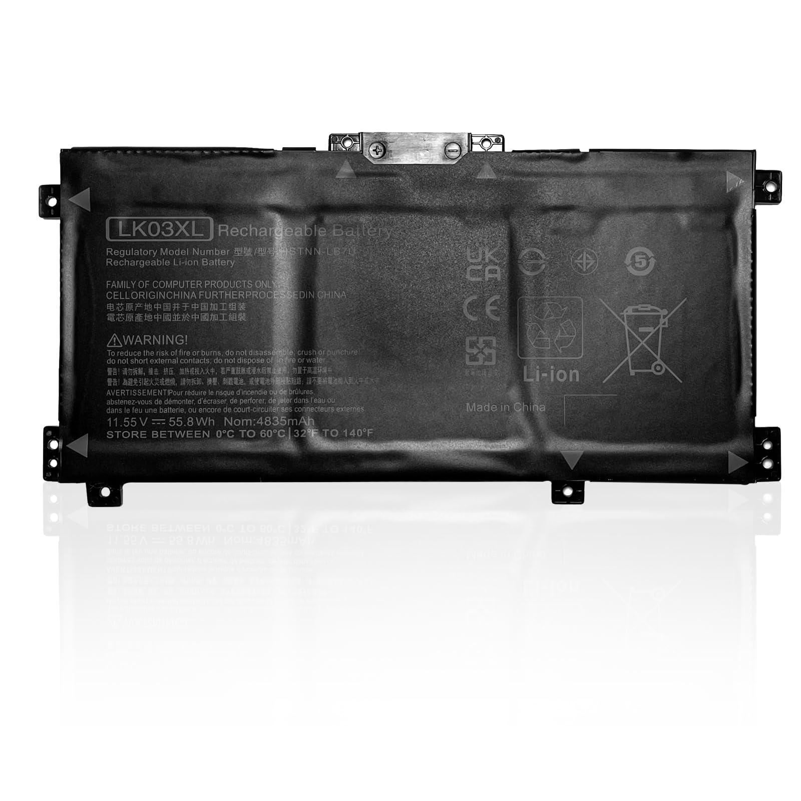 Hubei 11.55V 55.8Wh LK03XL Compatible Laptop Battery with HP Envy X360 15-BP000 15M-BP000 15M-BQ1XX TPN-W127 TPN-W128 Series Notebook 916368-541 916814-855 HSTNN-UB71