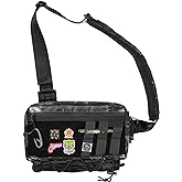 TACTICAL_GEEK Cache L3 Black Camo Crossbody Shoulder Bag, Men Multipurpose Sling Bag, Chest Backpack Casual Shoulder for Daily Carry