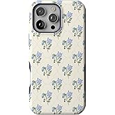 Casely iPhone 16 Pro Max Case | Vintage Garden | Blue Hydrangea | Bold Protective Design | Compatible with MagSafe