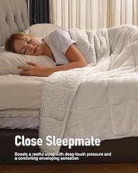 Wemore Sherpa Fleece Weighted Blanket for Adult, 15