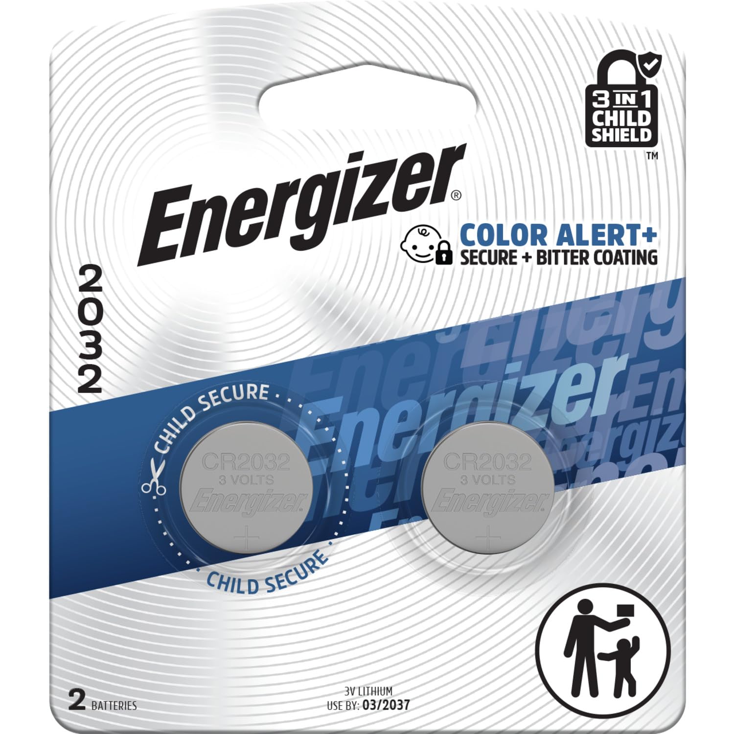Energizer 2032 Batteries for Watches, AirTags, Key Fobs, Small Electronics, 2 Count CR2032 Battery