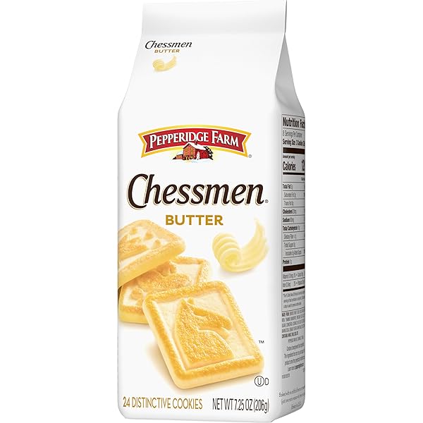 PEPPERIDGE FARM CHESSMEN BUTTER COOKIES, 7.25 OZ. BAG (PACKAGING MAY VARY)