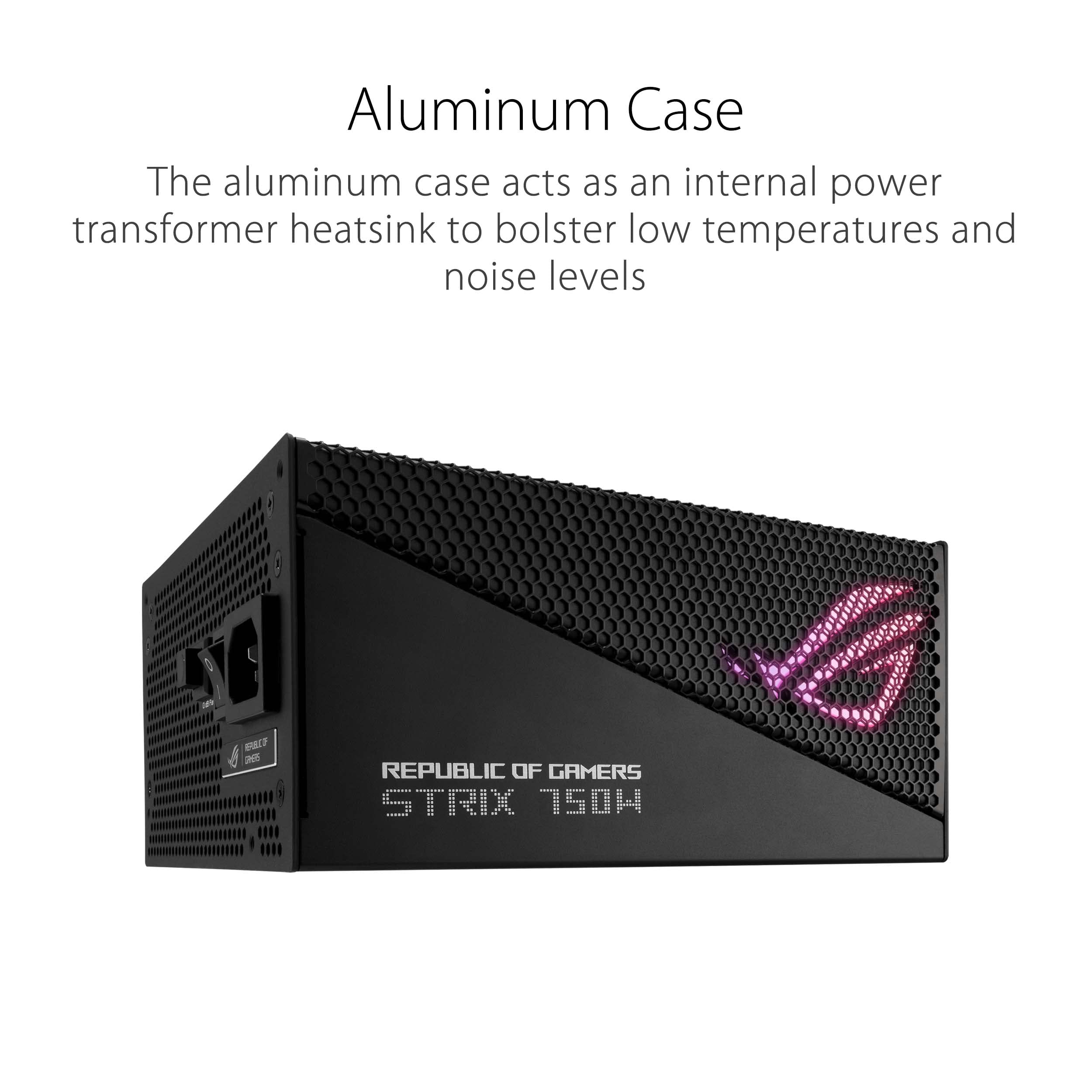 Asus Rog Strix 750W Gold Psu Showing Modular Cable Connections And Internal Component Layout