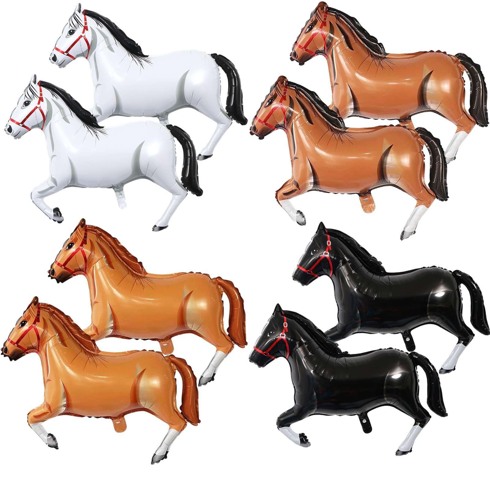 8 Pack Horse Balloons Westeren Cowboy Horse Balloons for Western Cowboy Horse Theme Birthday Party Decorations