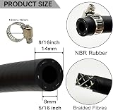YGQ 8mm Fuel Line Braided Hose 2.4M 8 feet NBR Nylon Reinforced view 2