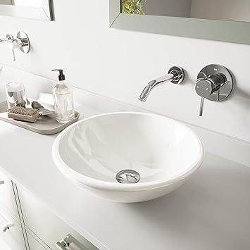 Buy Vigo White Phoenix Stone Vessel Sink And Olus Wall Mount