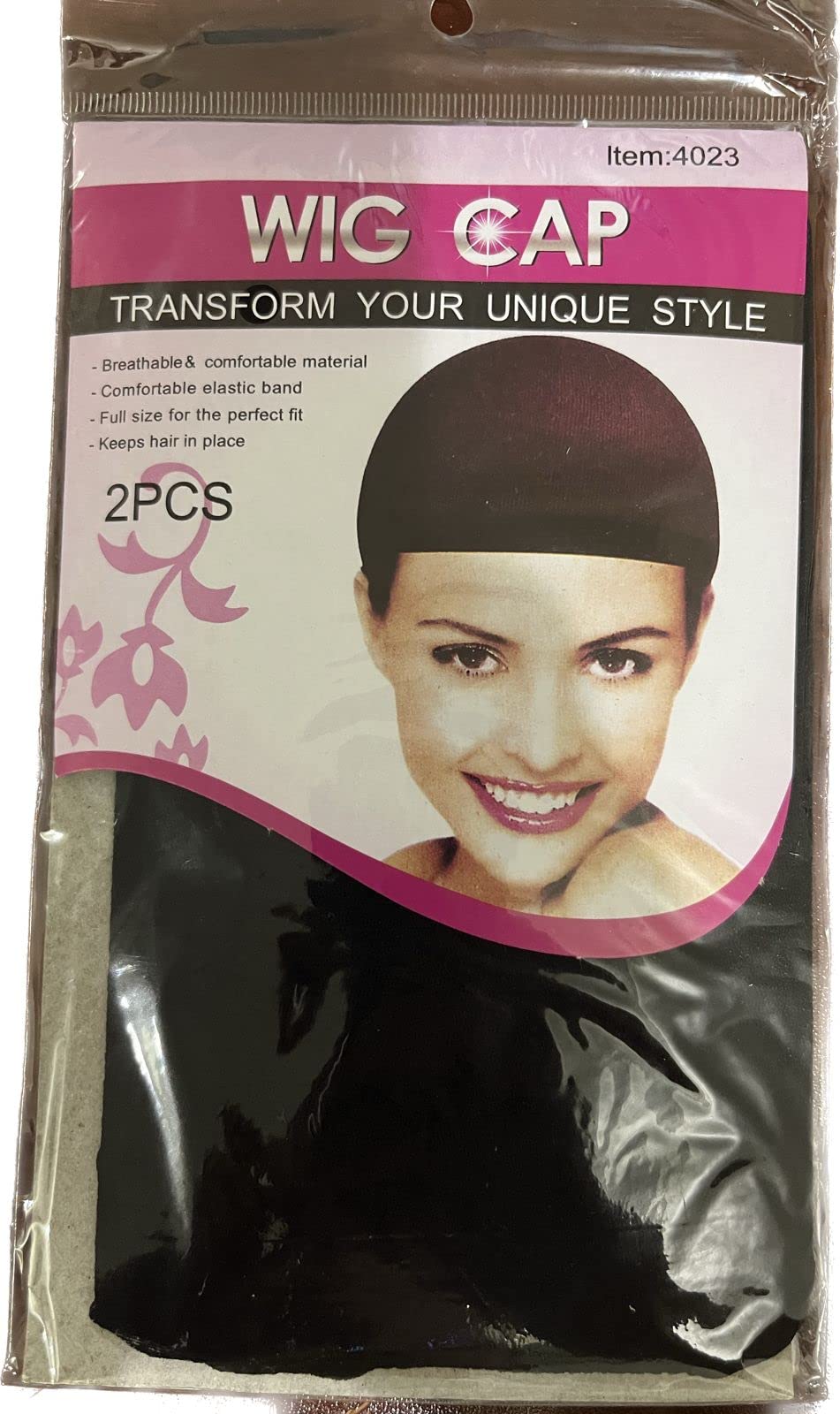Photo 1 of *** 2 PACK *** Annie Wide Band Wig Cap, Black, 2 pieces