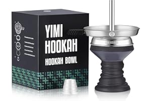 MY YIMI HOOKAH Yimi Hookah® Premium Clay Hookah Bowl Set | Stainless Steel Shisha Bowl Screen & Mesh | Stainless Steel Hookah Chimney Bowl |Silicone Hookah Bowl Grommet Kit (Purple)