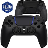 HEXGAMING RIVAL PRO Wireless Controller Compatible with ps5, Black | Hall Effect Joysticks, Mouse-Click Triggers &amp; Bumpers, 4 Remappable Buttons, 8 Swappable Sticks, FPS Gaming