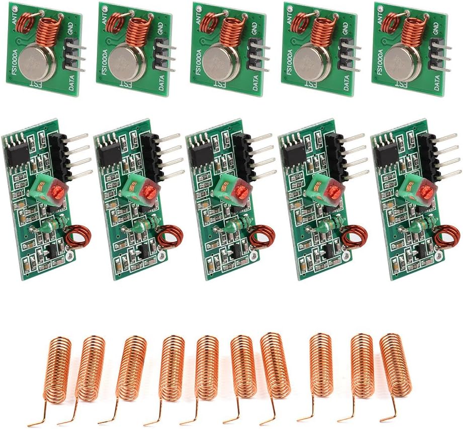 SKR 5 X 433MHz Wireless Transmitter + Receiver Module Kit