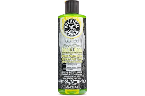 Chemical Guys Foaming Citrus Fabric Clean Carpet And Upholstery Shampoo And Odor Eliminator, Safe for Cars, Trucks, SUVs, Mot