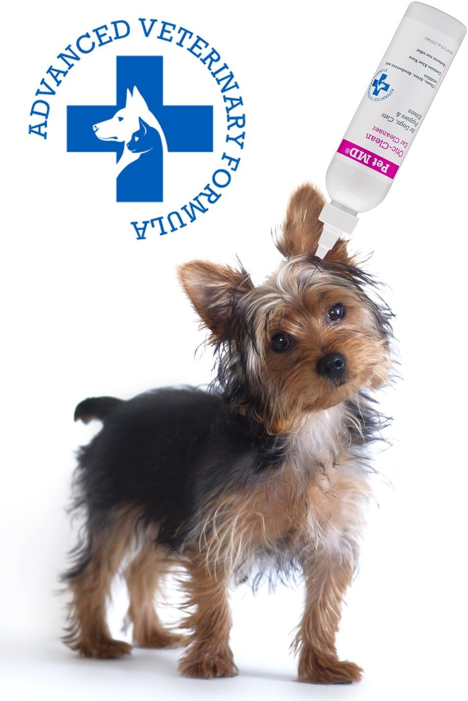 Pet MD Otic Clean Dog Ear Cleaner for Cats and Dogs - Effective Against Infections Caused by Mites, Yeast, Itching and Controls Odor - 8 oz : Pet Supplies
