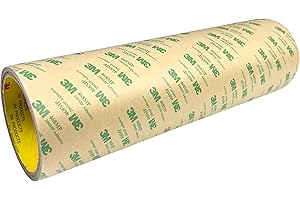 DBSTAR 3M 468MP Double Sided Adhesive Transfer Tape Sheet Roll, 12 in x 15 ft, Industrial-Grade Adhesive for Smooth Surfaces, Durable Hold with Heat and Chemical Protection