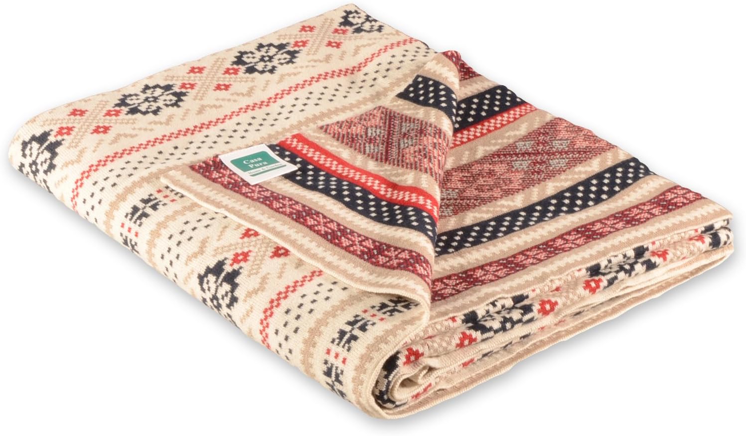 casa pura Fleece Throw Blanket Decorative Knit Cotton
