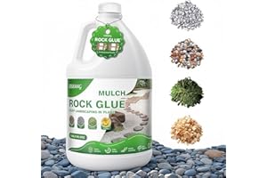 OSBANG Rock Glue 1 Gallon for Landscaping Gravel and Mulch, Spray for Pea Gravel Bark and Stone, Outdoor Granite Binder for Garden Beds and Paths