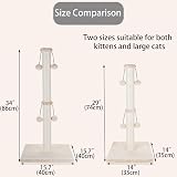 Dimaka Cat Scratching Post 74 cm Natural Sisal Beige with 4 Teasing Balls view 3