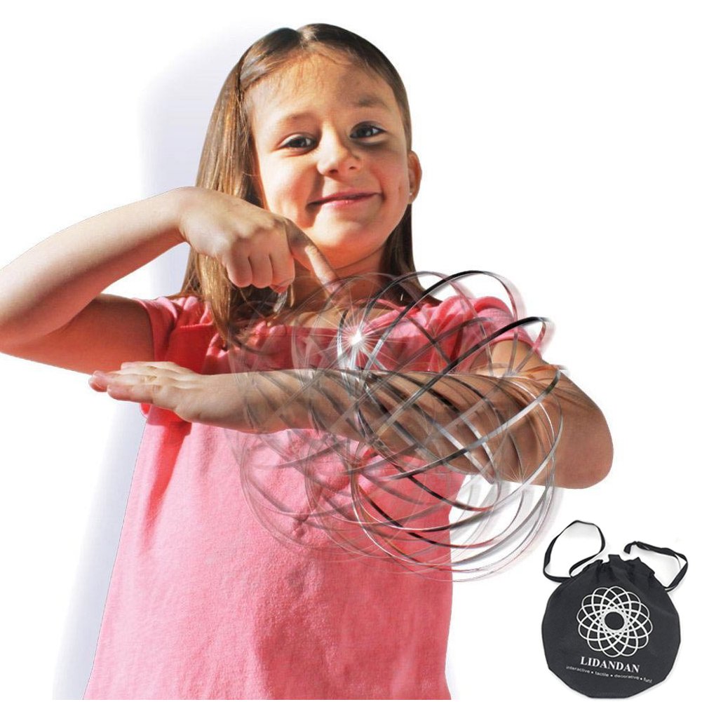 Rainbow Toy Game Ring Sculpture Toy Spring 3D Slinky Fidget Toy Rings