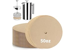 100Pcs Coffee Filters for Secura 50oz French Press