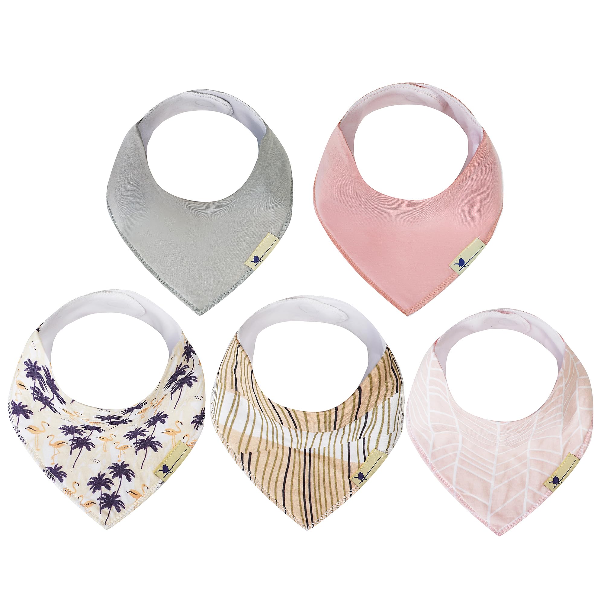 Photo 1 of Blue Wren Magnetic Bandana Drool Bibs 5-pack - Magnetic Closure Baby Bibs - Safe, Easy, Chic Teething Bib