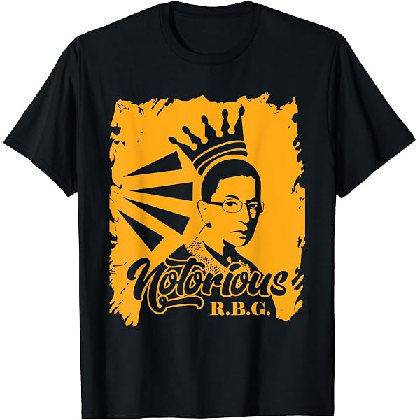 Ascrazy Women's RBG T-Shirt - Ruth Bader Ginsburg Inspirational Quote Tee With Letter Print - View #2