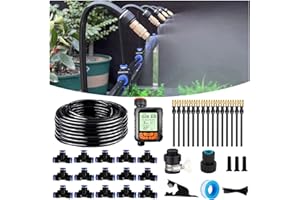 New Drip Irrigation System, Automatic Watering System with Replaceable 360 Degree Bending Dripper, Adjustable Atomizer Copper
