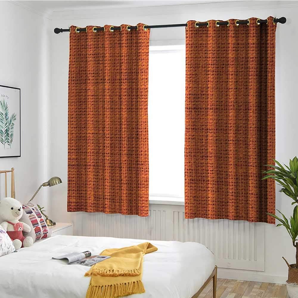 Amazon Com Marymunger Burnt Orange Grommet Curtains Rough Texture